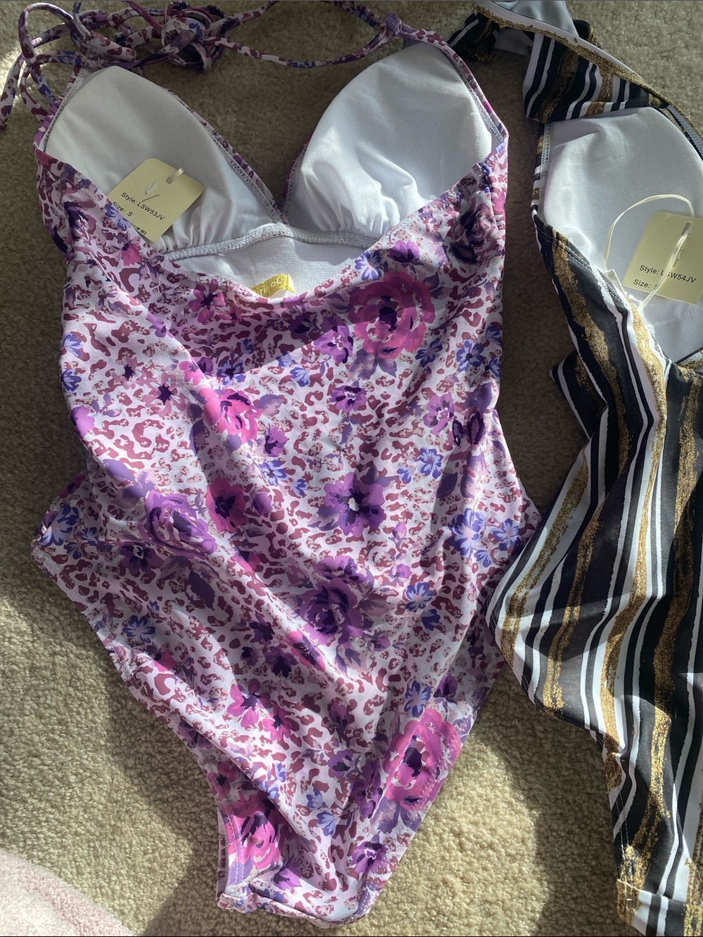 2-bundle one piece Joan Vass swimsuits size small - Picture 5 of 9